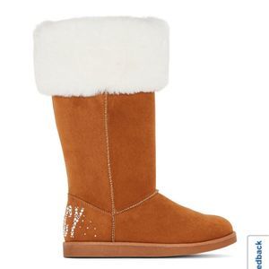 🤎 JUICY by Juicy Couture Brown Fur Boots 8.5 NEW in Box